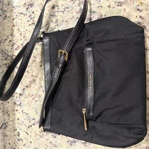Michael Kors Black Crossbody Bag with Gold Accents